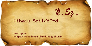 Mihaiu Szilárd névjegykártya